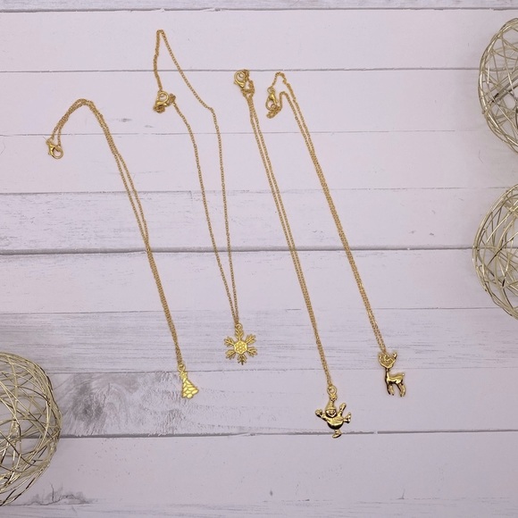 2 for$15 -Christmas charm gold necklace with pendant - Picture 5 of 8